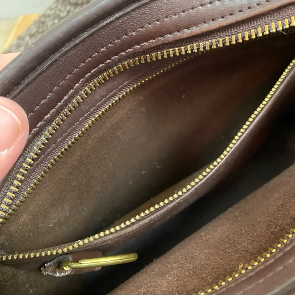 Vintage Coach Metropolis Zip Crossbody Shoulder Bag Mahogany - Picture 7 of 9